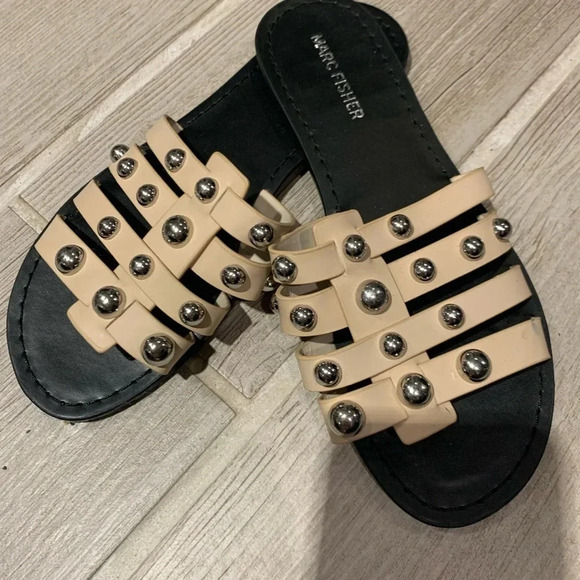 Marc Fisher Shoes - Marc Fisher Sandals Slides with Silver Studs Size 7